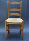Chaise Flandre, foncée, assise en paille