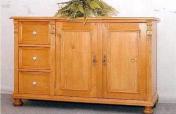 Dressoir en pin, 3 tiroirs, 2 portes, sur mesure