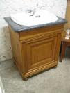 Meuble lavabo Louis Philippe en chêne