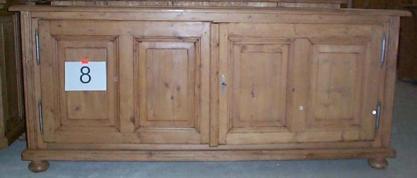 Dressoir en pin, 4 portes, sur mesure