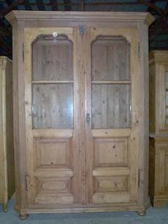 Garde-robe en pin, sur mesure, 2 portes vitrées