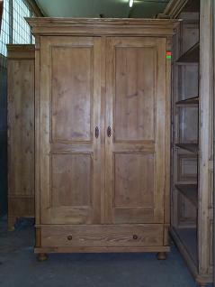 Garde-robe en pin, sur mesure, 2 portes à double panneaux, 1 tiroir