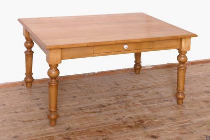 Table basse de salon, en pin, sur mesure, 1 tiroir